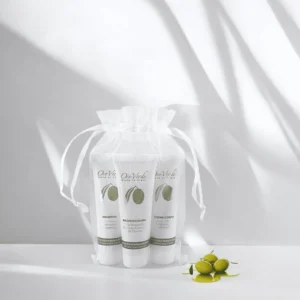 Oroverde travel size 60ml body lotion and toiletries set.